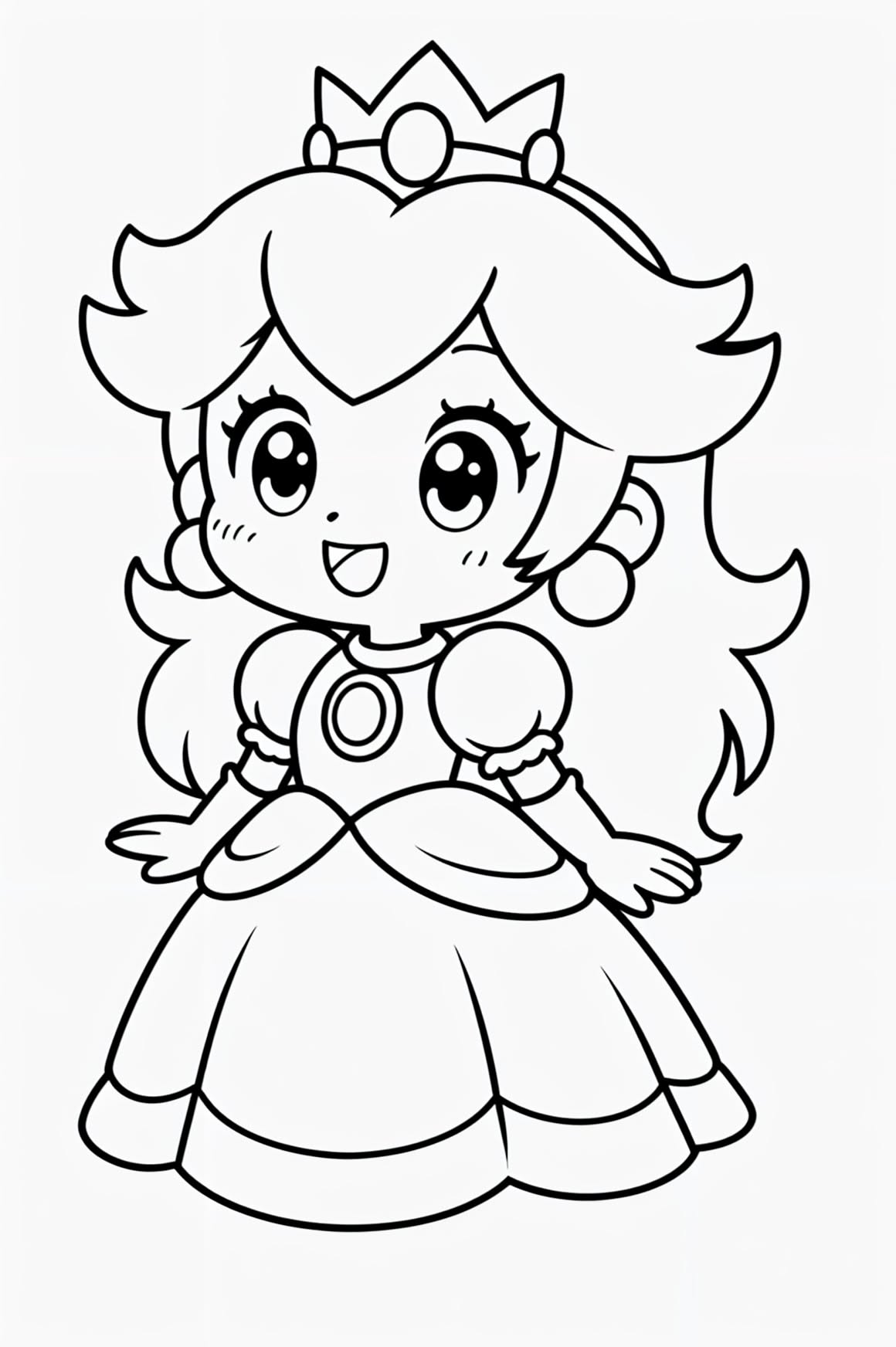 Princess Peach Drawing Adorable Royalty