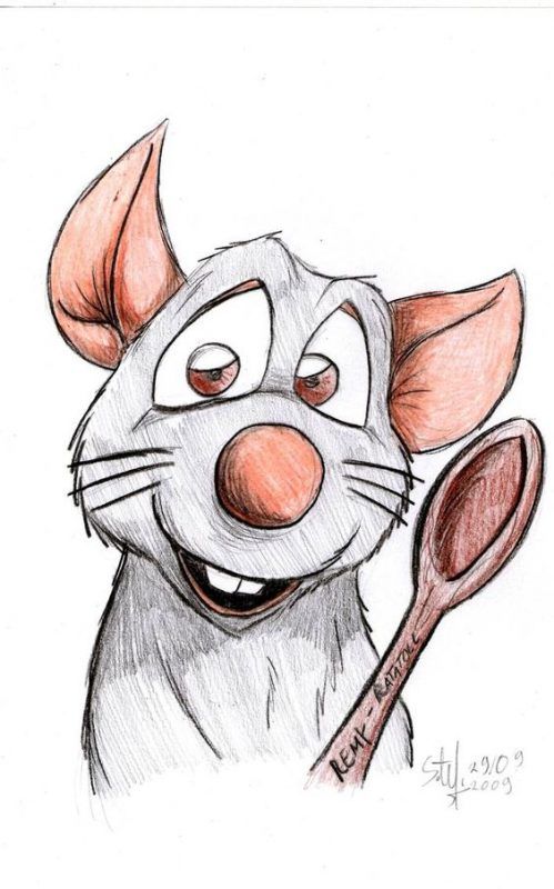 Remy Drawing from Ratatouille