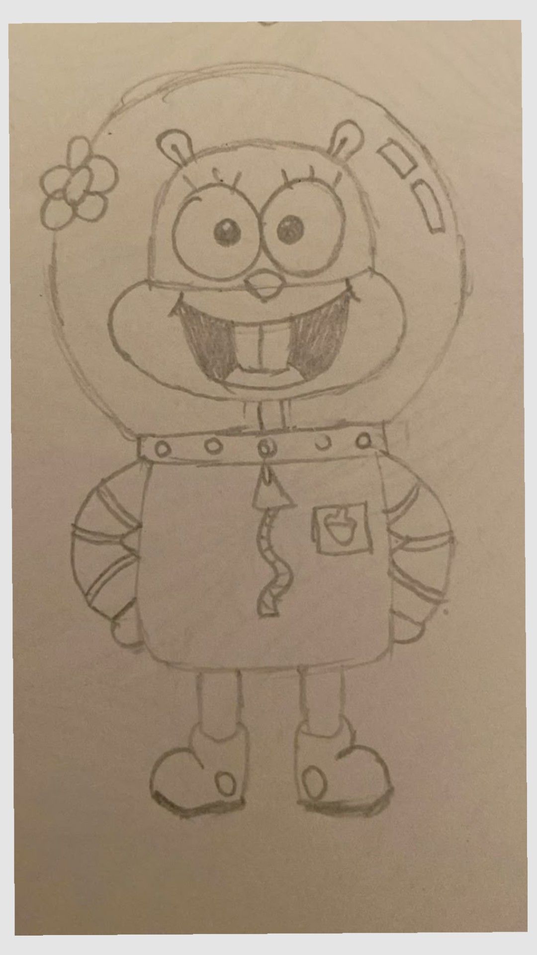 Sandy Cheeks Drawing Fun Underwater Style