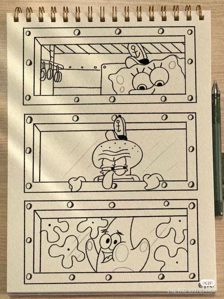 SpongeBob, Squidward, and Patrick Drawing Tutorial