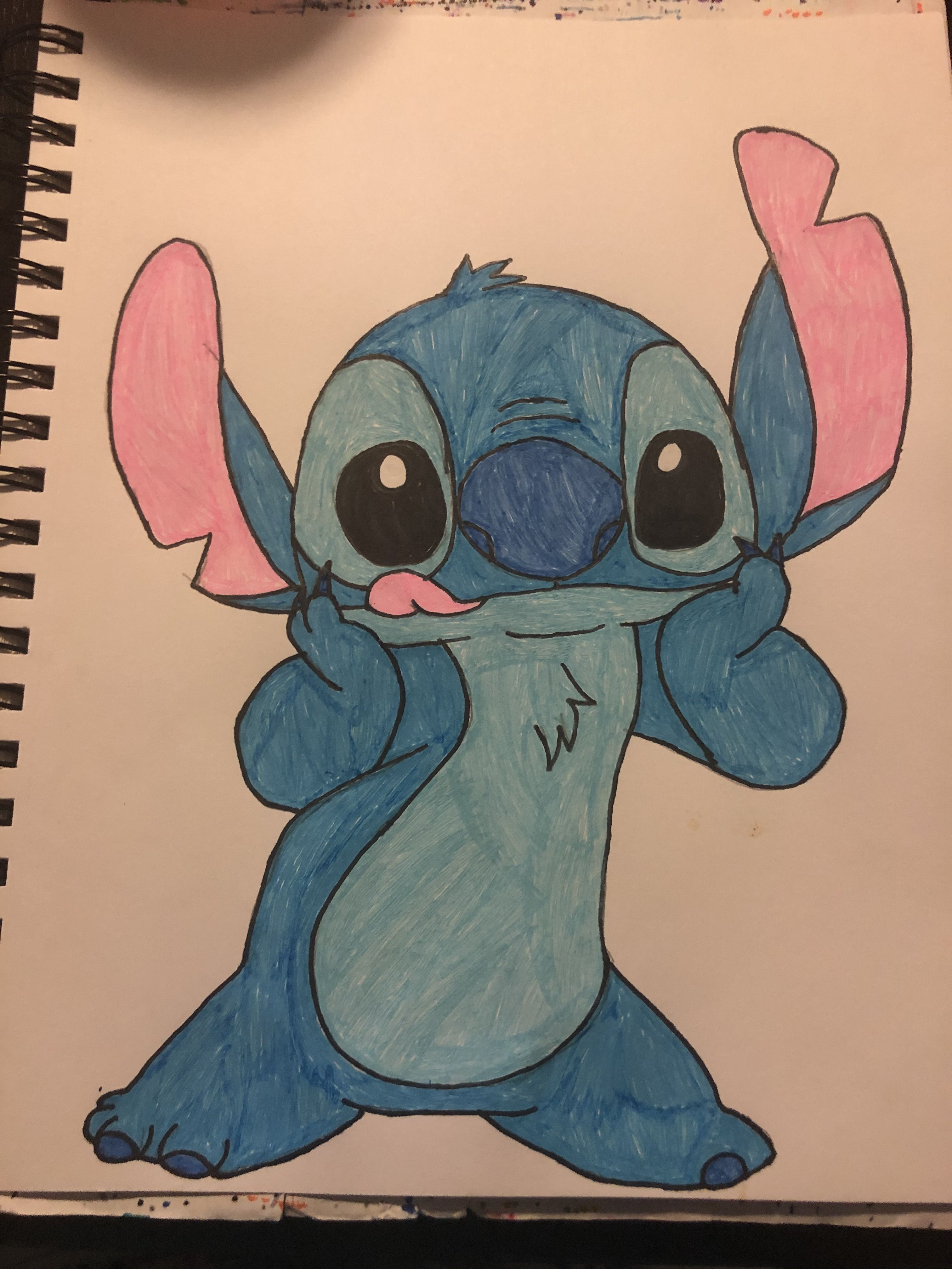 Stitch Drawing Cute Blue Alien from Disney