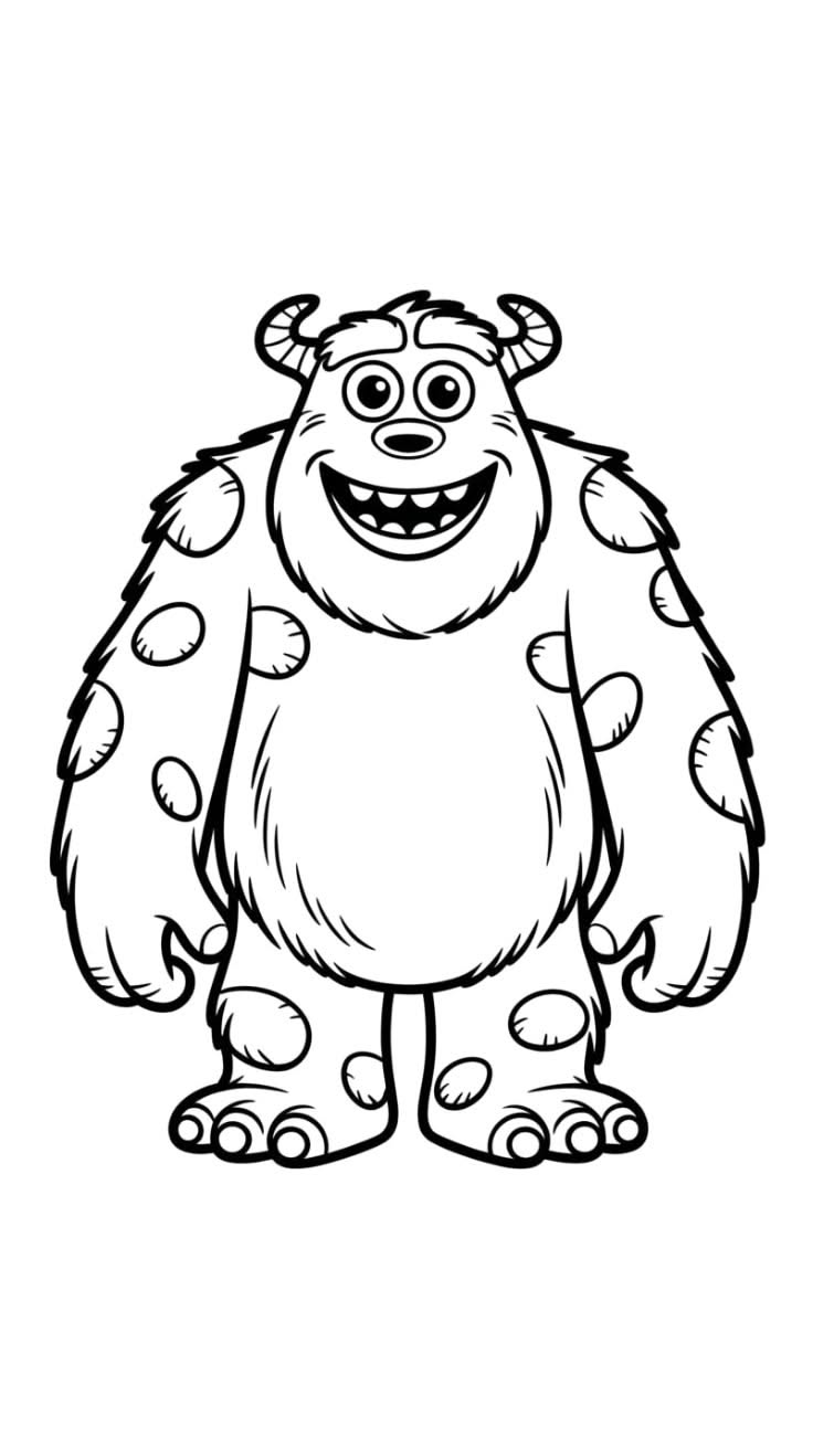 Sulley Drawing from Monsters, Inc.