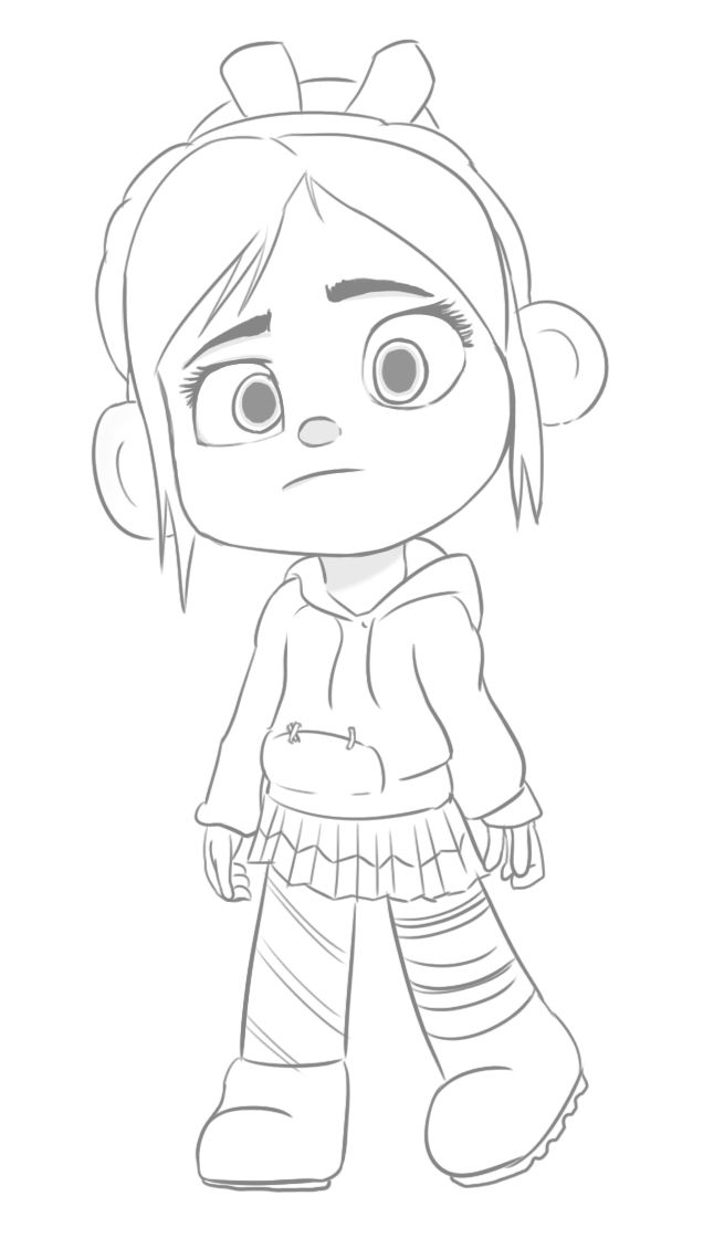 Vanellope von Schweetz Drawing from Wreck-It Ralph
