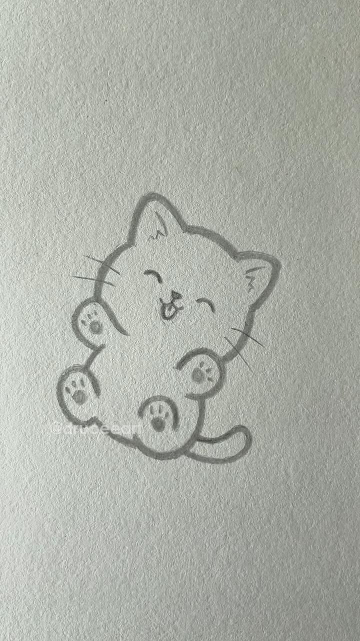 Adorable Happy Cat with Paws Up