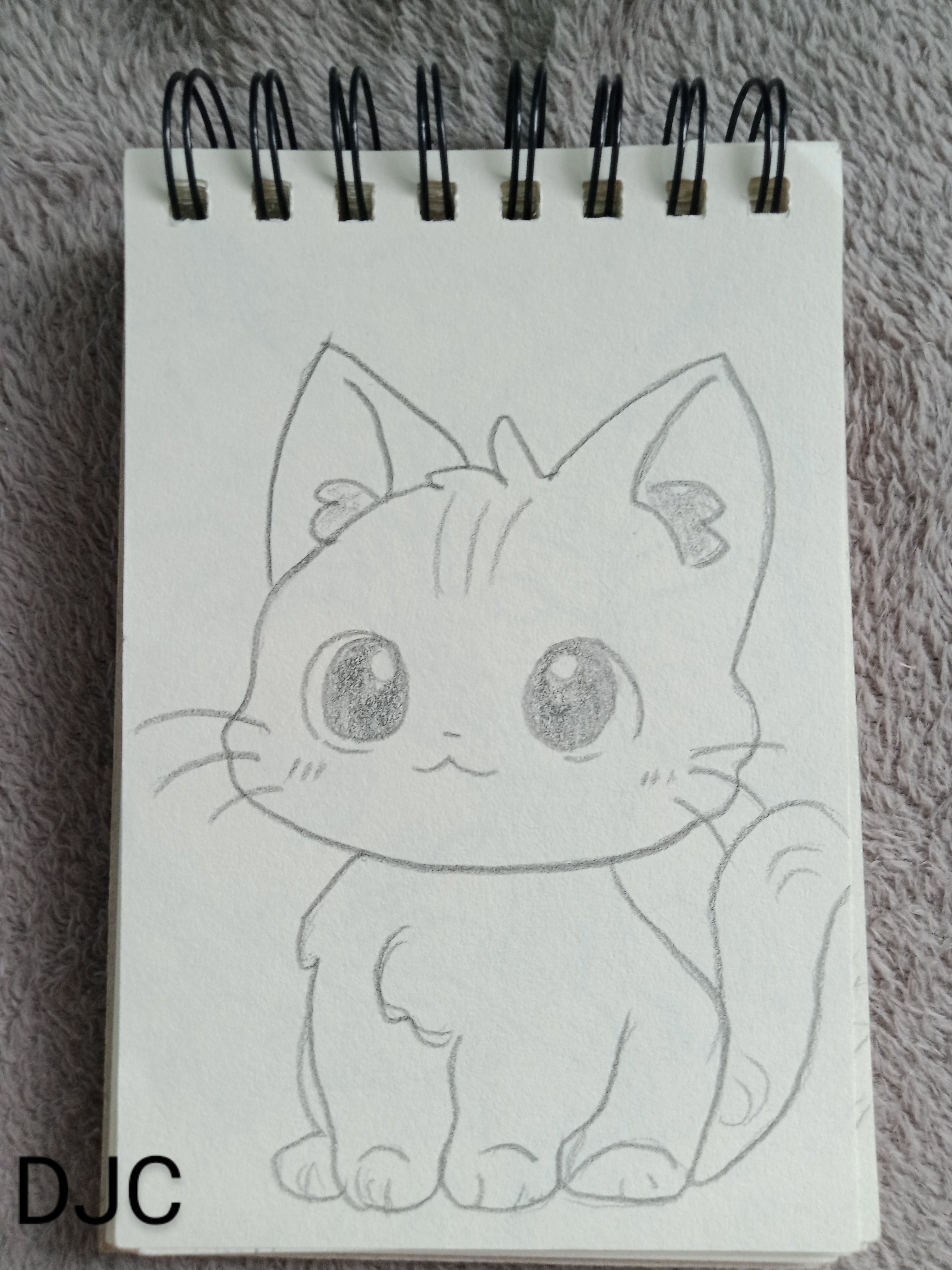 Adorable Kawaii Kitten with Big Eyes