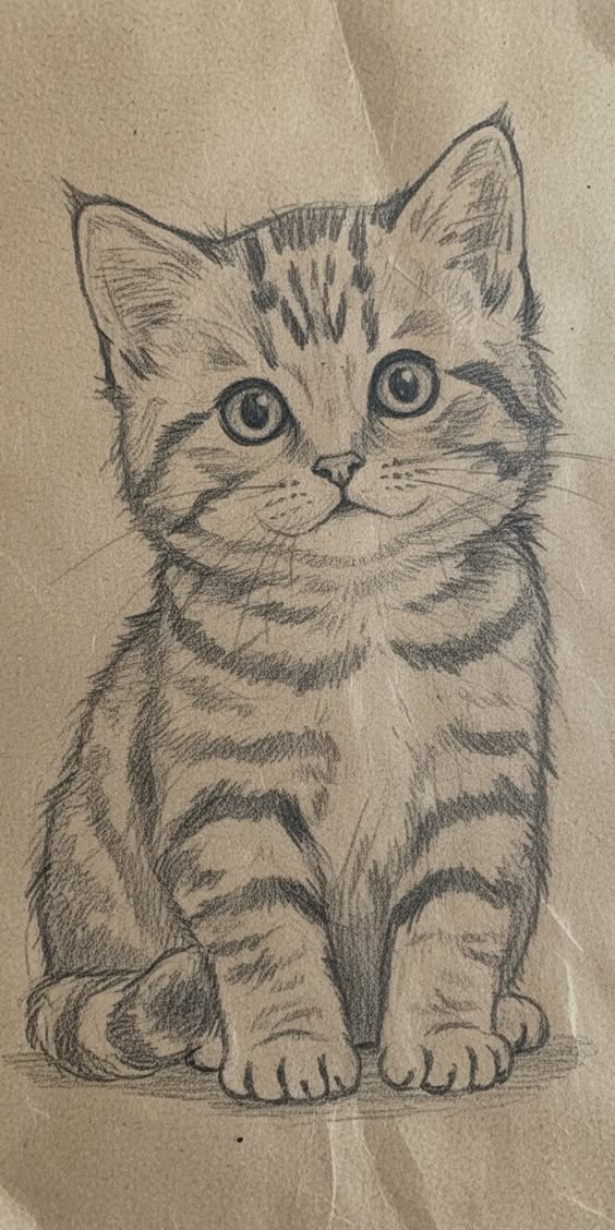 Adorable Tabby Kitten with Big Eyes