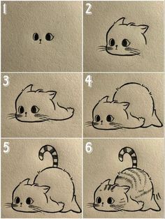 Step-by-Step Cute Cat Poses