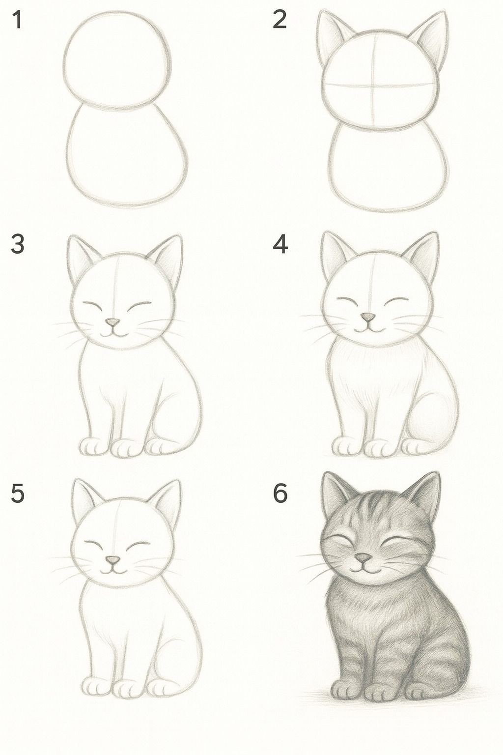 Cat Drawings: Step-by-Step Guide to Drawing Cute Cats
