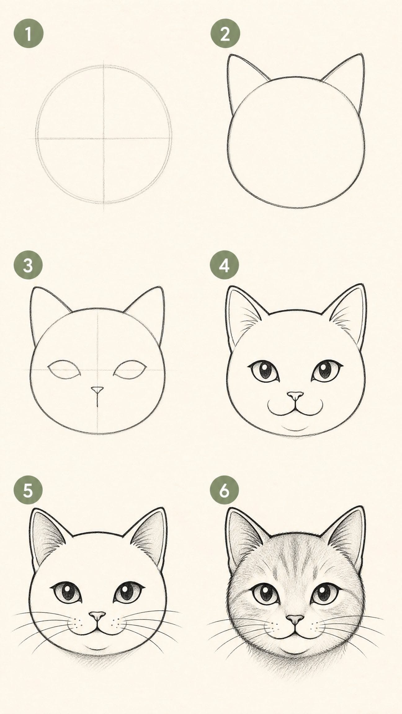 Cat Drawings: Step-by-Step Guide to Sketching a Realistic Cat Face