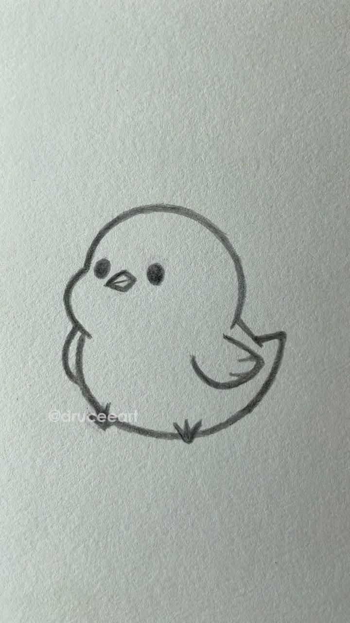 Charming Little Chick with Big Eyes