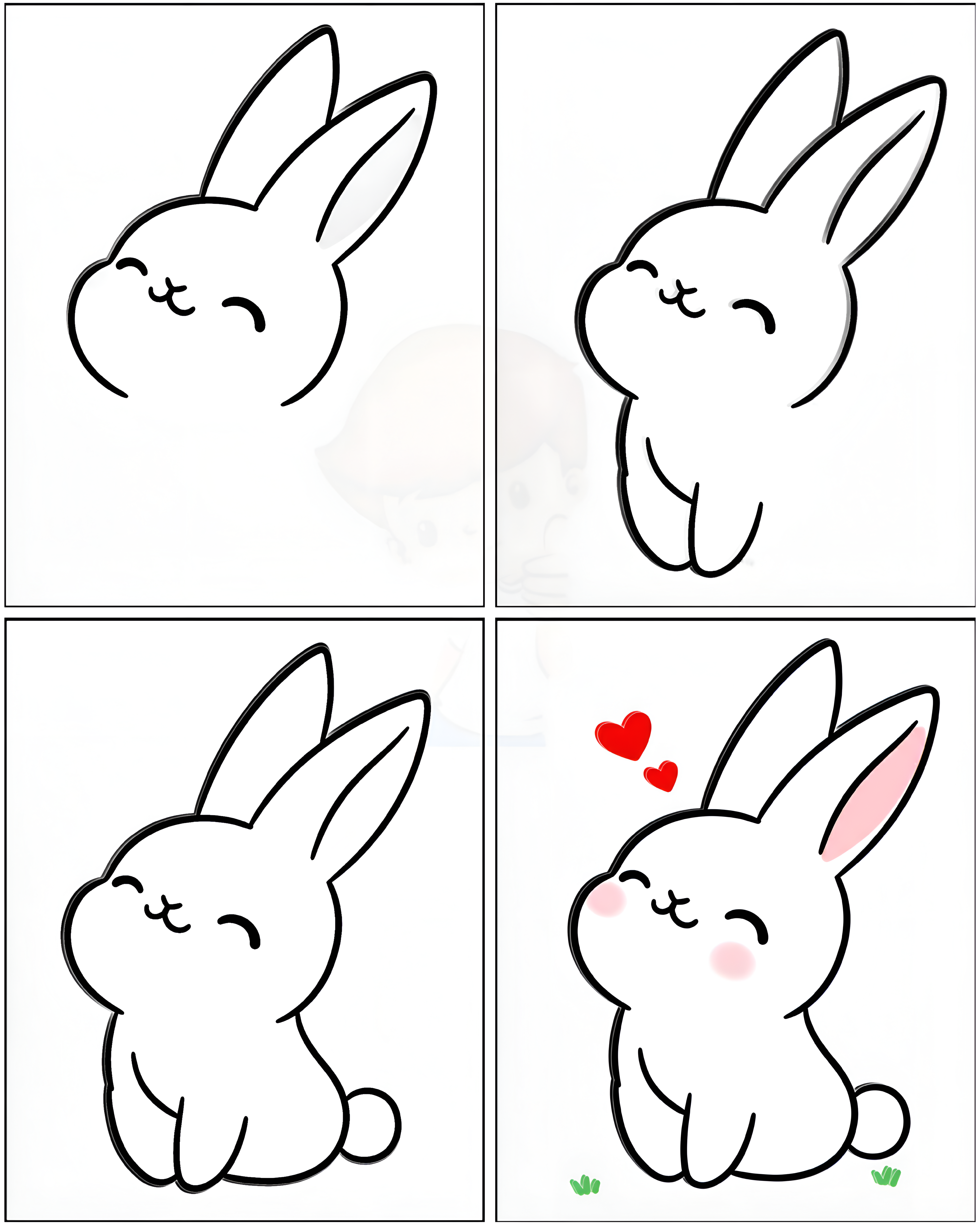 Adorable Bunny Blushing with Love