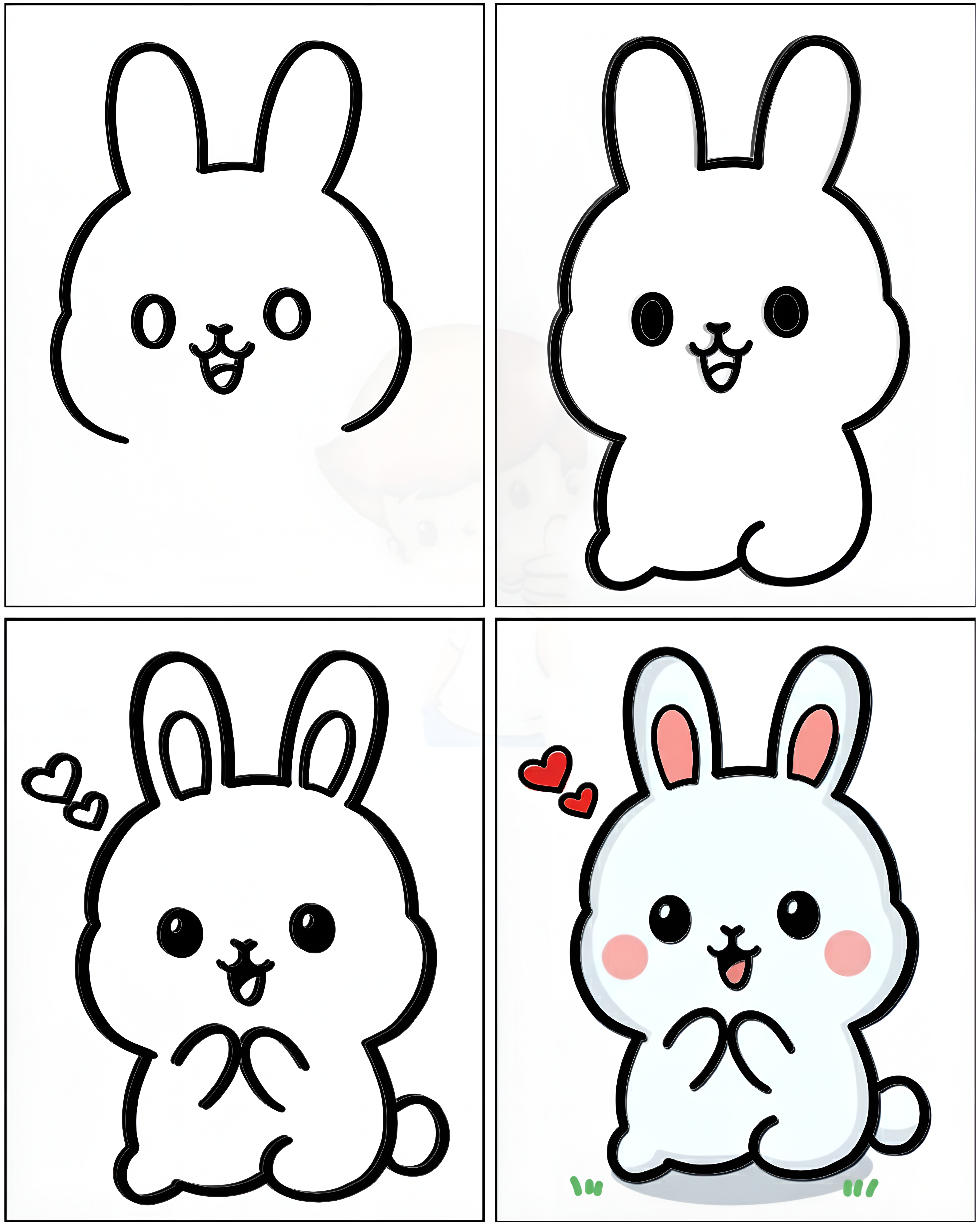 Adorable Fluffy Bunny with Hearts