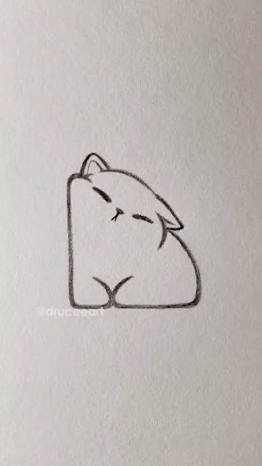 Snoozing Cat with Adorable Pout