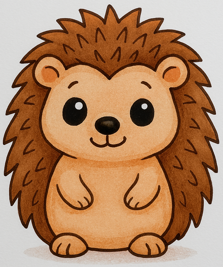 Adorable Hedgehog with Big Smile