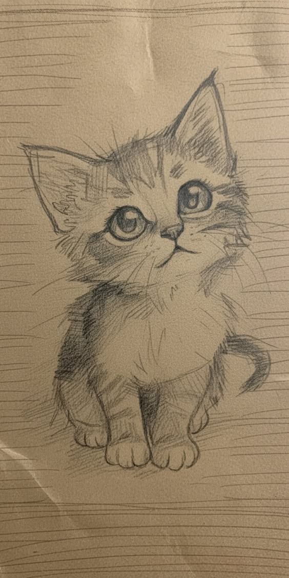Adorable Kitten with Big Eyes