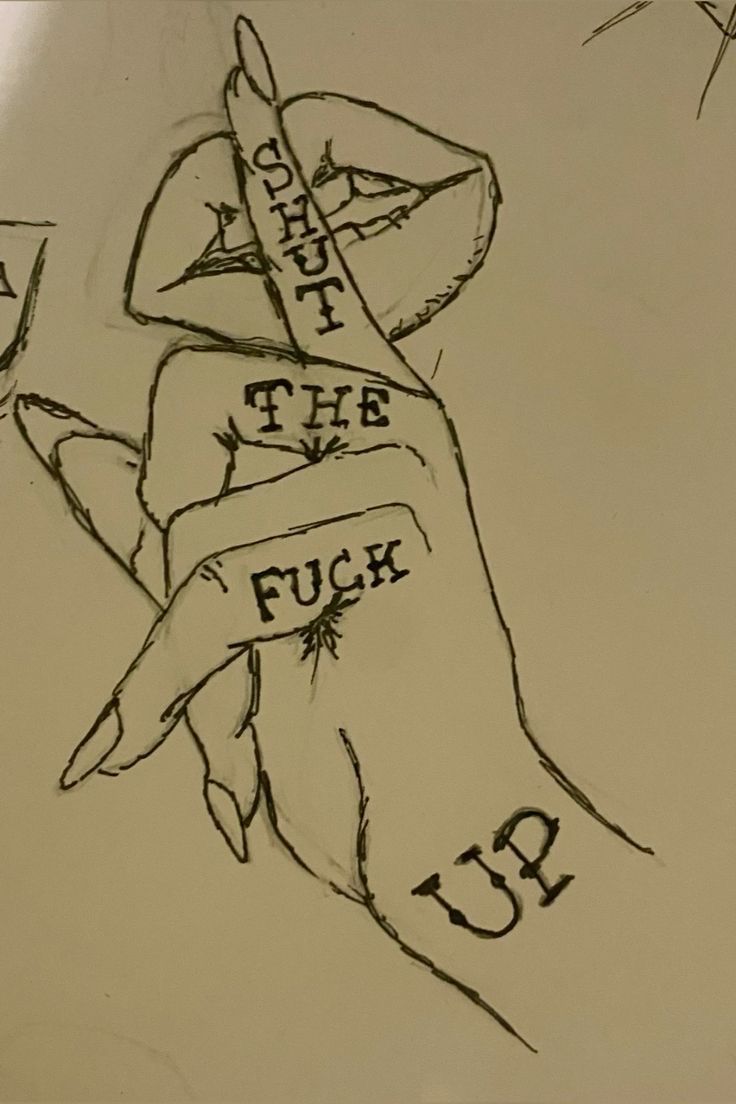 Bold 'Shut the Fuck Up' Statement Design