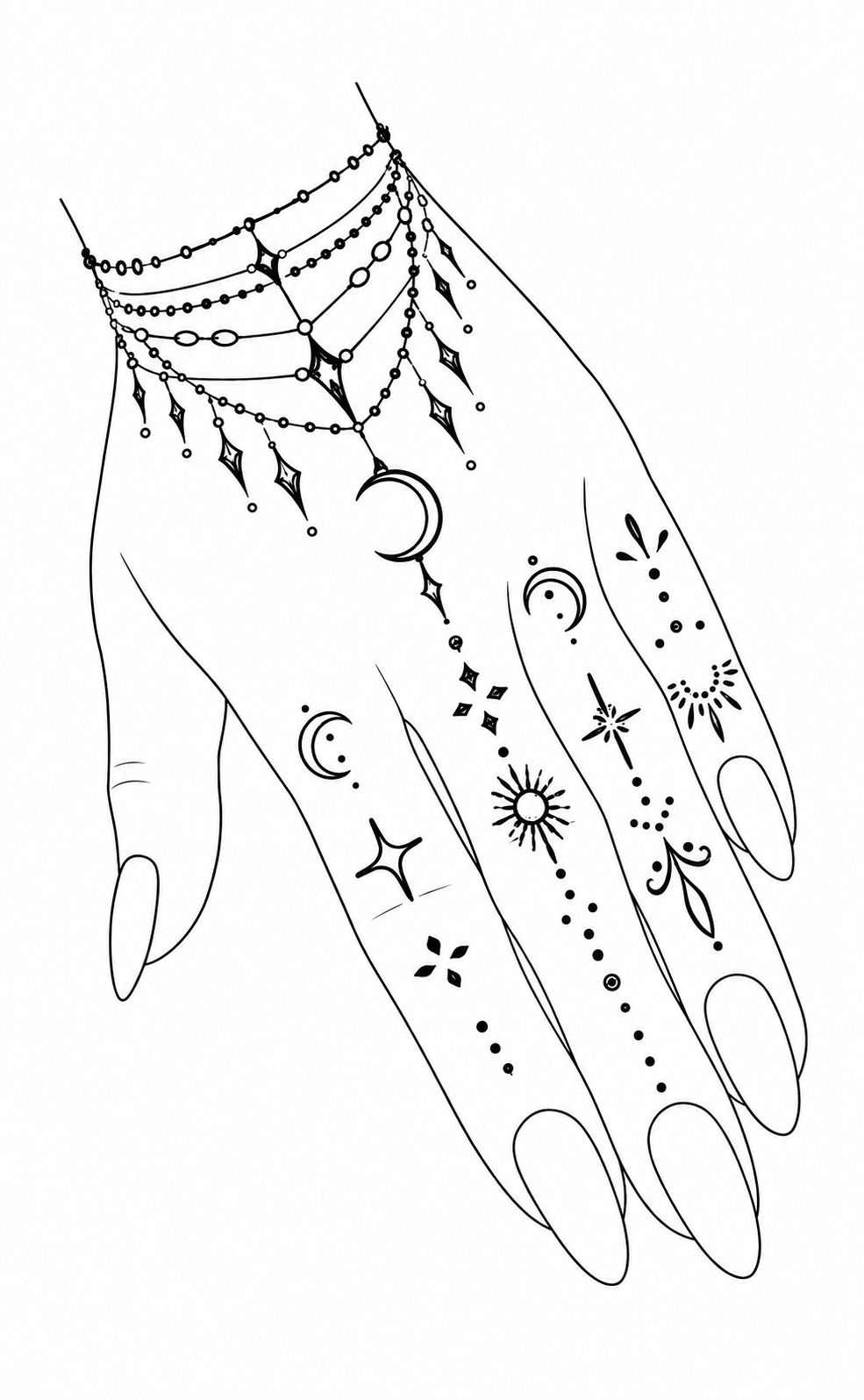 Elegant Moon and Star Chain Designs