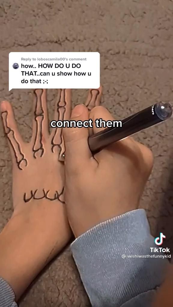 Creative Skeleton Outline Idea