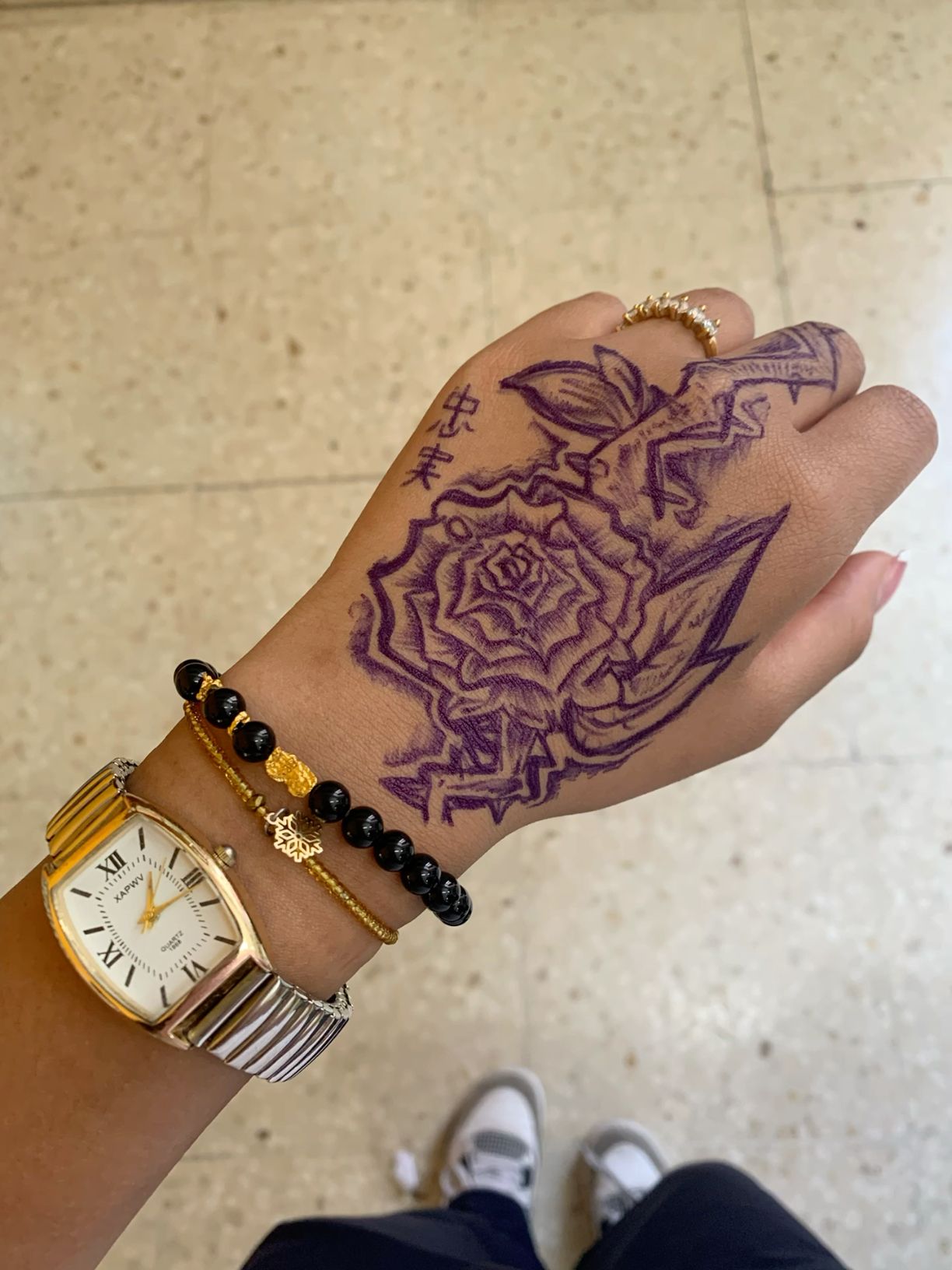 Intricate Rose Design with Elegant Details