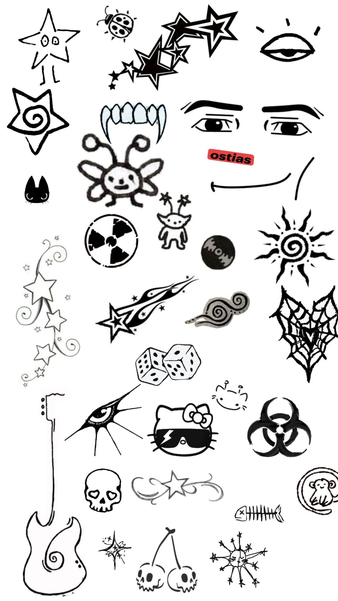 Cool Skull and Stars Design Collection
