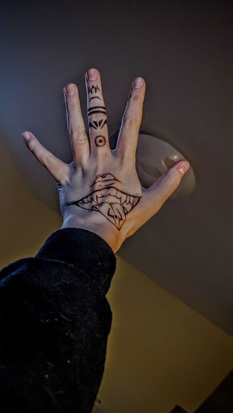 Intricate Hand Patterns and Symbols