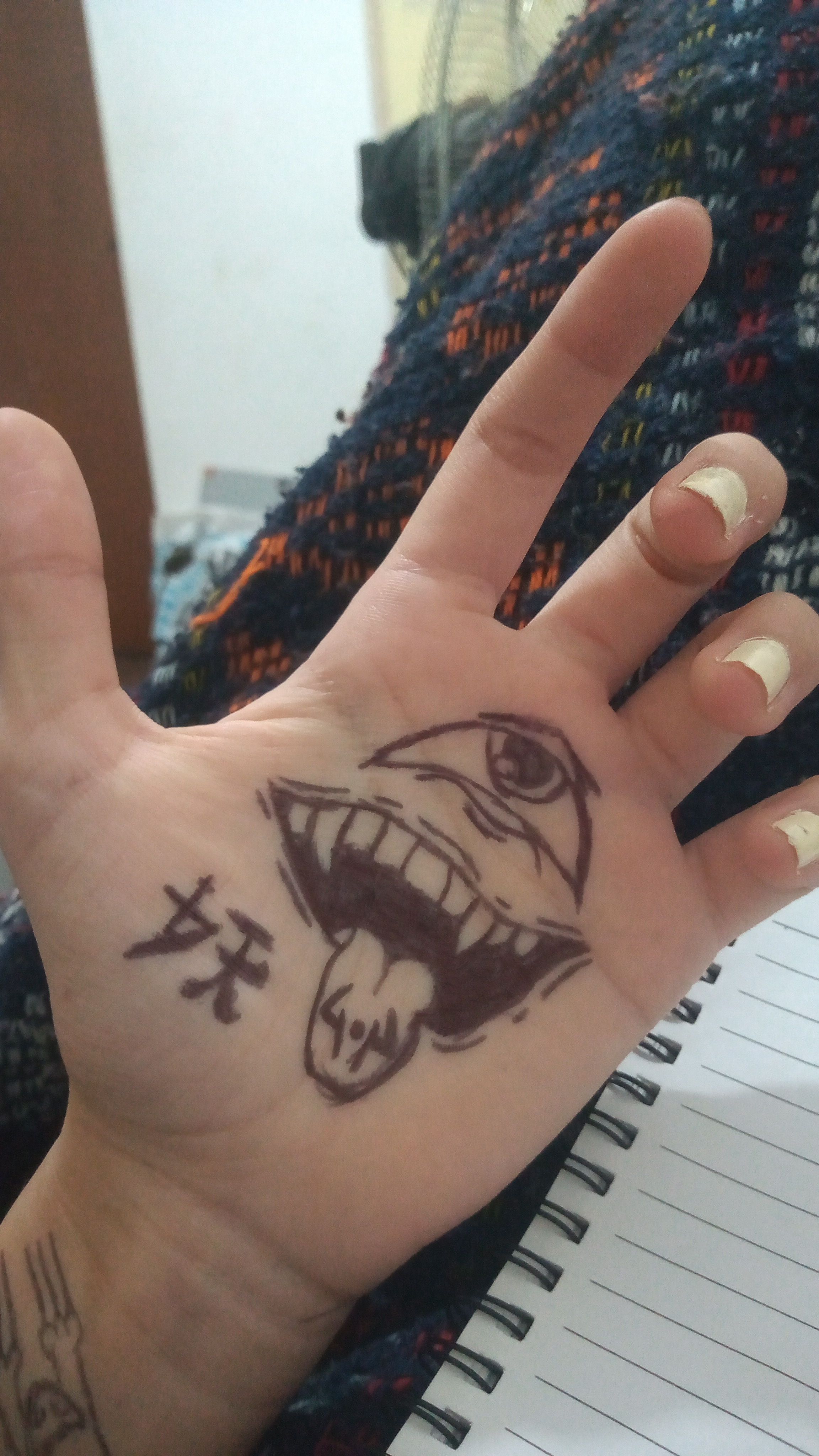 Eye and Tongue Monster Design With Pen