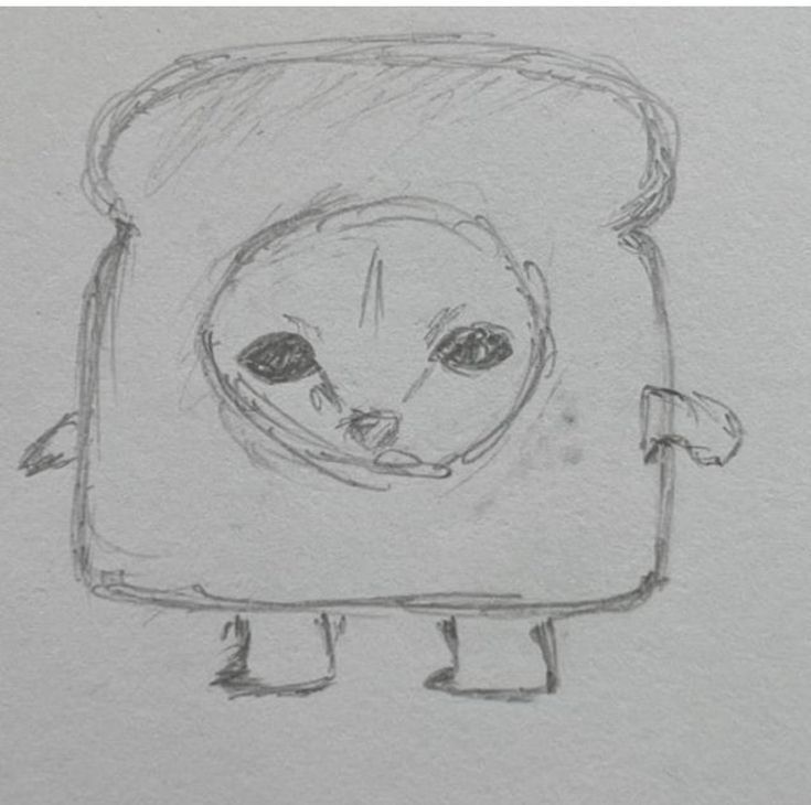 Adorable Alien Toast with Big Eyes