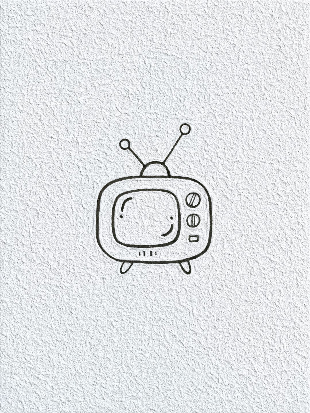 Cute Retro Television Sketch