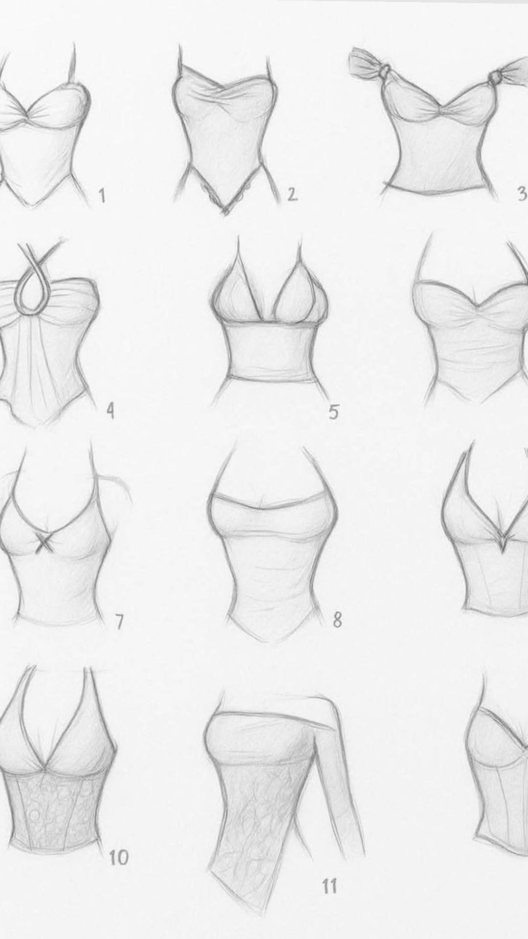 Easy Collection of Stylish Tops Sketches