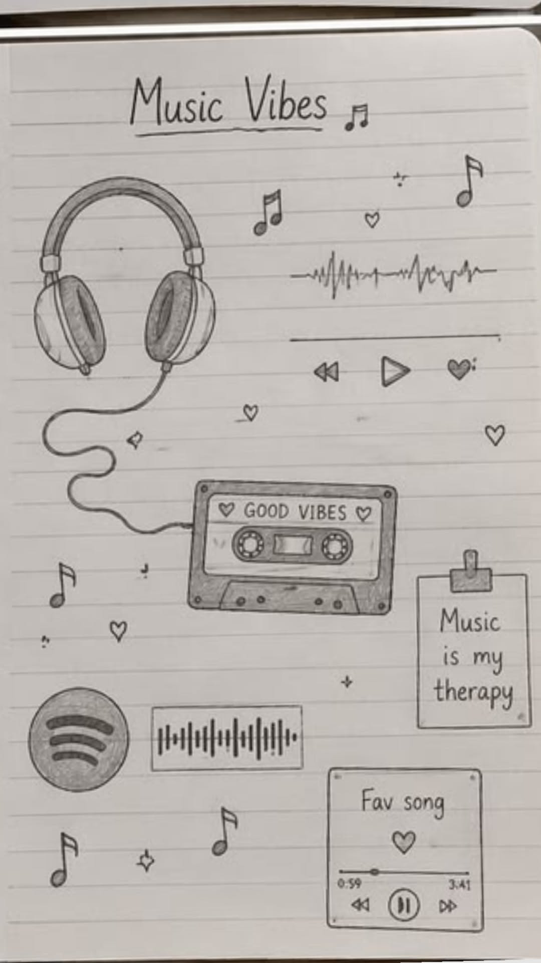 Fun Music Vibes and Retro Cassette