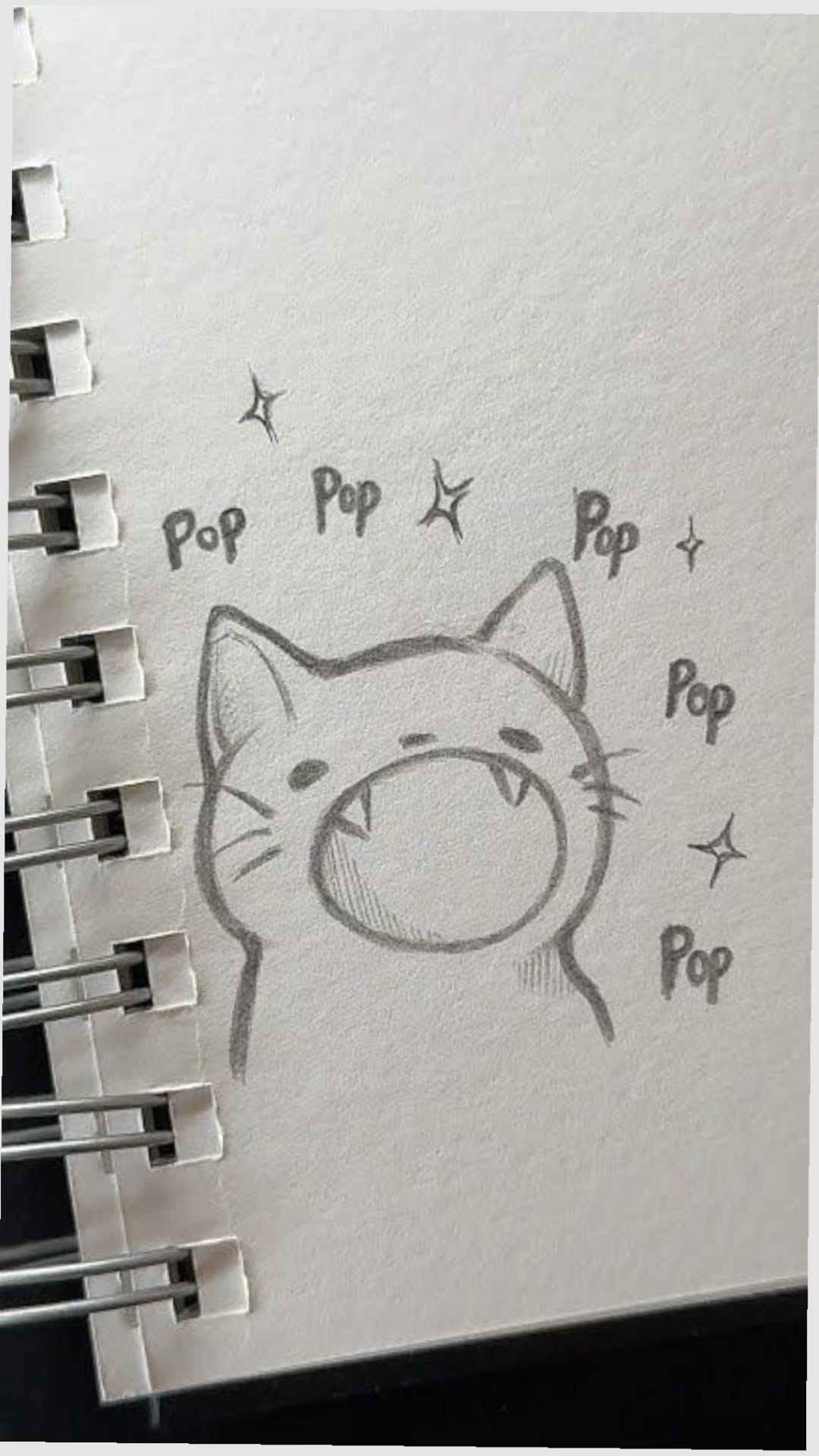 Adorable Cat with a Pop Sound Effect