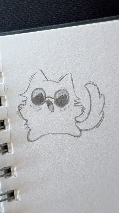 Adorable Cat with Sunglasses Sketch