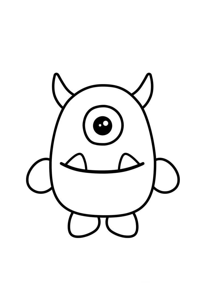 Cute One-Eyed Monster Character