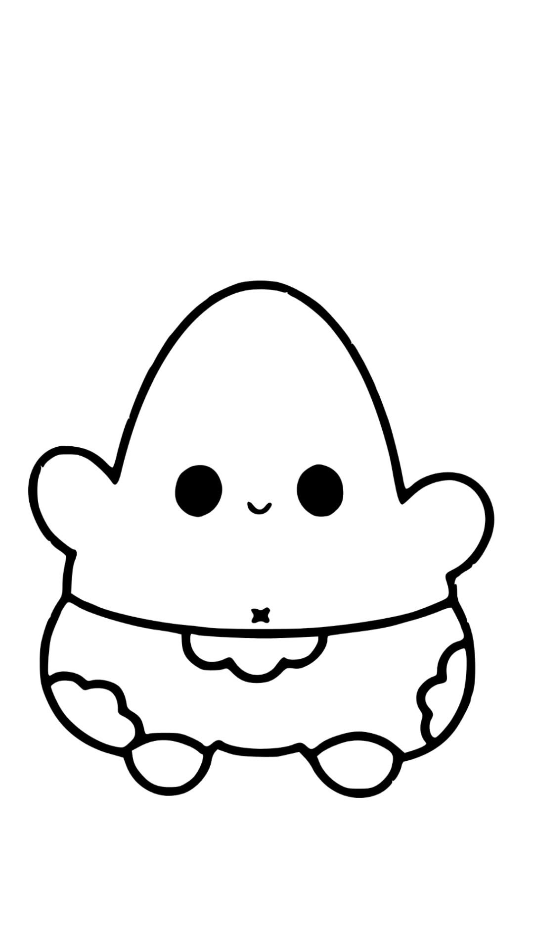 Cute Chubby Character in Swimwear