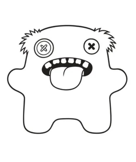 Adorable Silly Monster with Tongue Out
