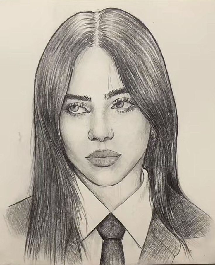 Billie Eilish Portrait Sketch