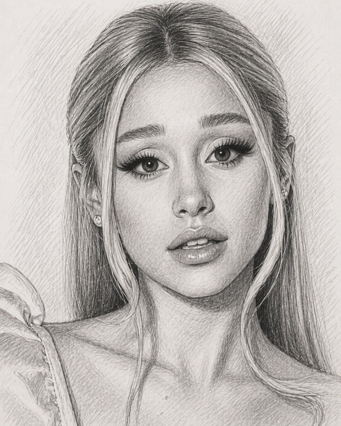 Realistic Portrait of Ariana Grande