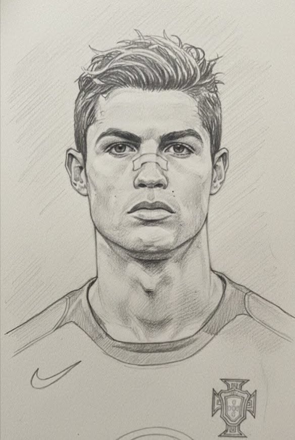 Realistic Portrait of Cristiano Ronaldo