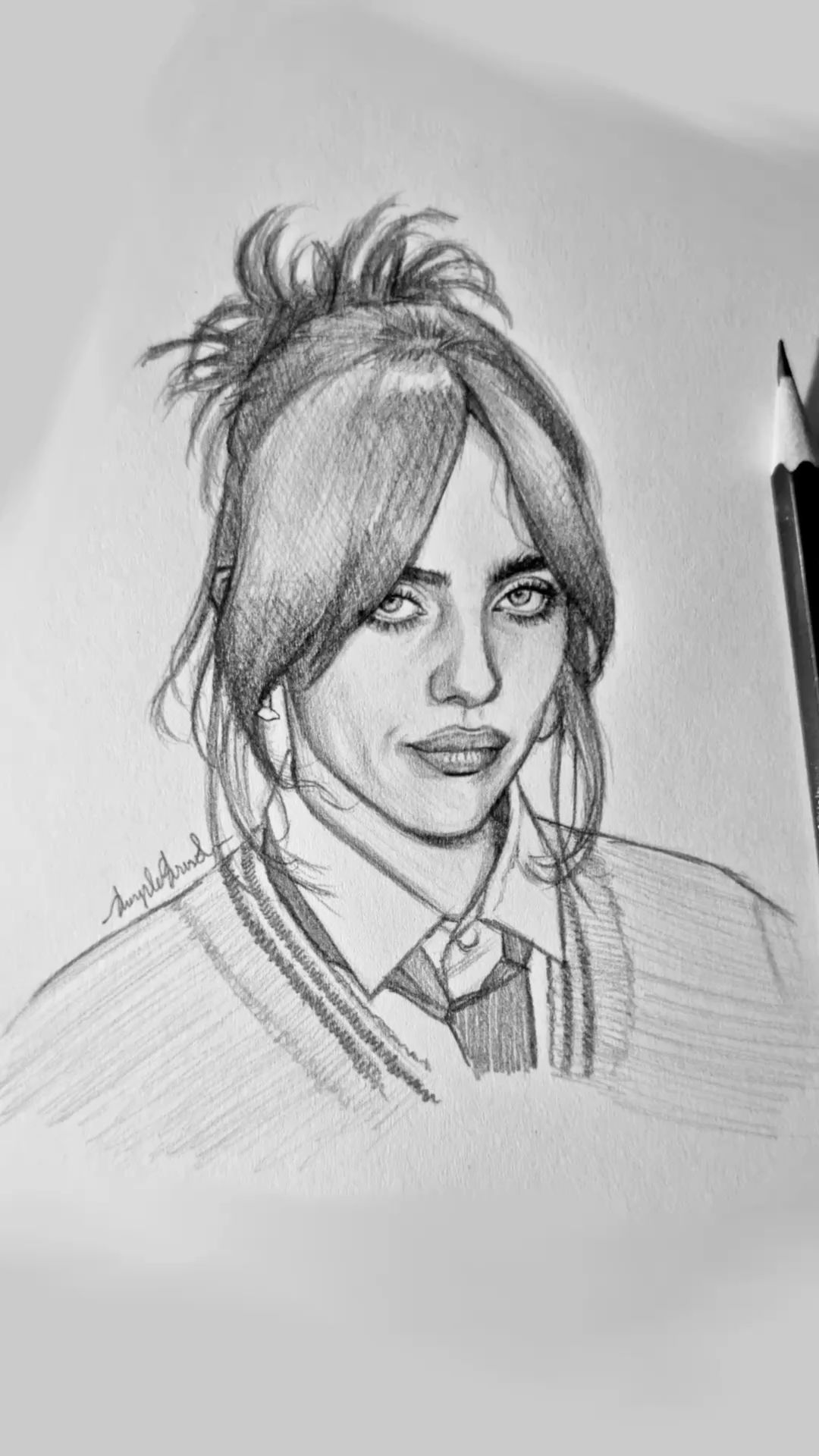 Billie Eilish Portrait Sketch