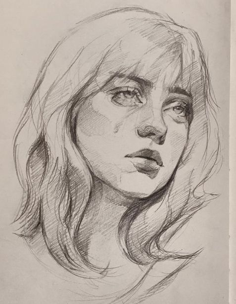 Emotional Portrait of a Girl with Tearful Eyes