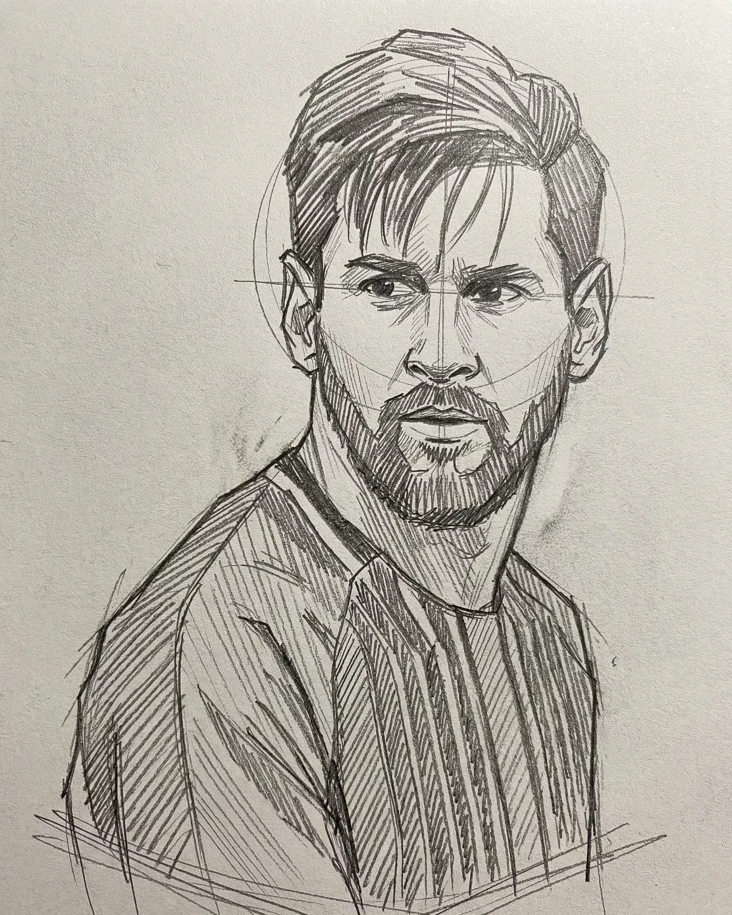 Sketch of a Dynamic Male Soccer Player