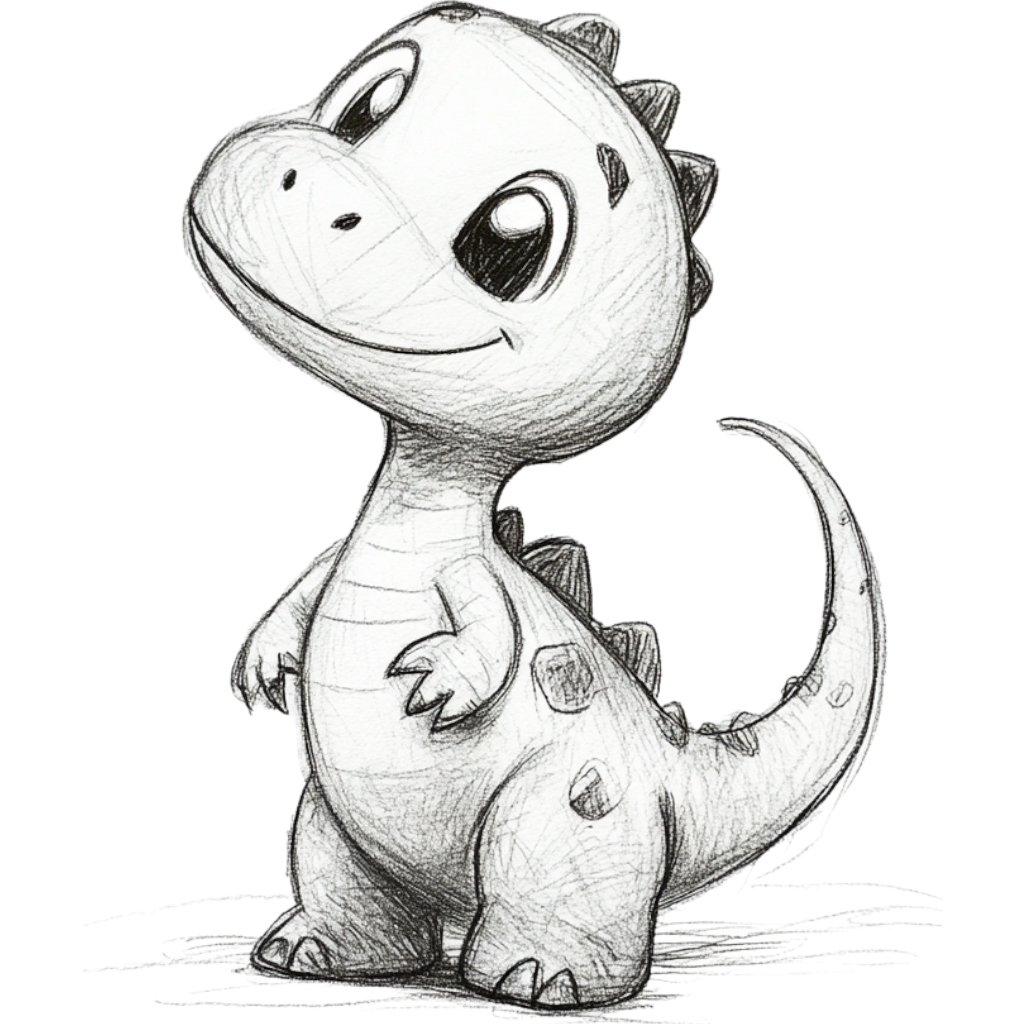 Adorable Baby Dinosaur Smiling