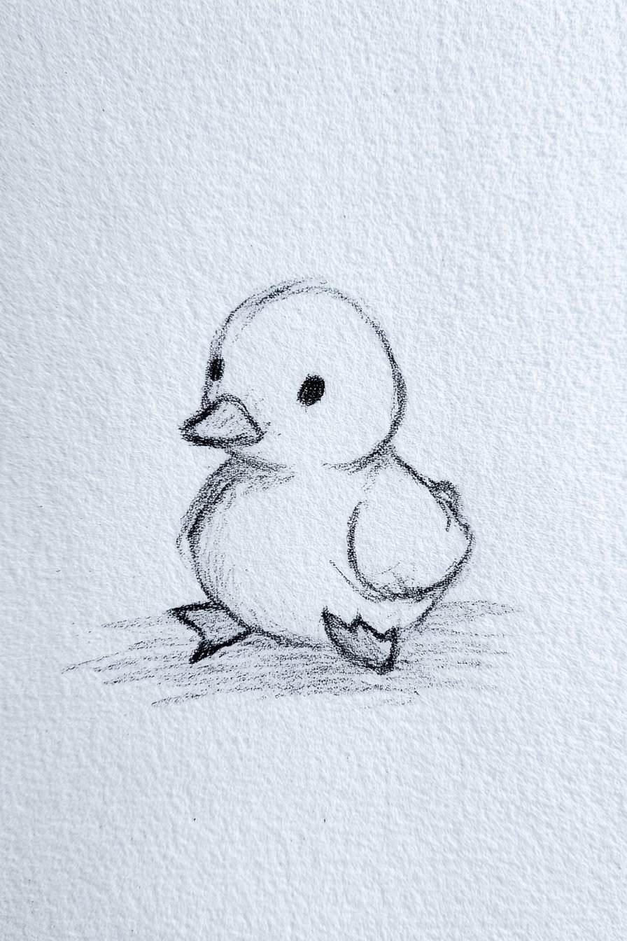 Adorable Baby Duckling Waddling