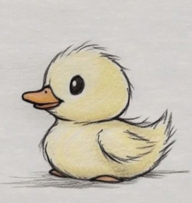 Adorable Baby Duckling with Big Eyes