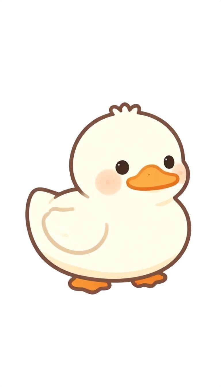 Adorable Baby Duckling with Cheeks