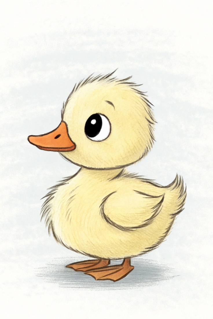 Adorable Baby Duckling with Fluffy Feathers