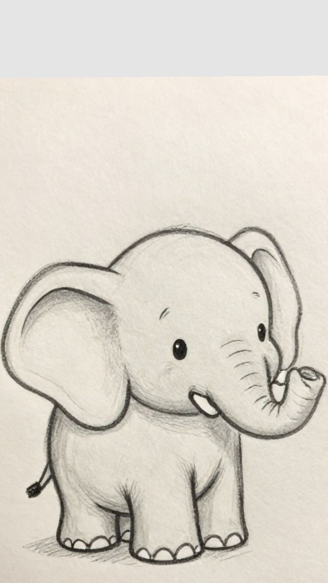Adorable Baby Elephant Smiling