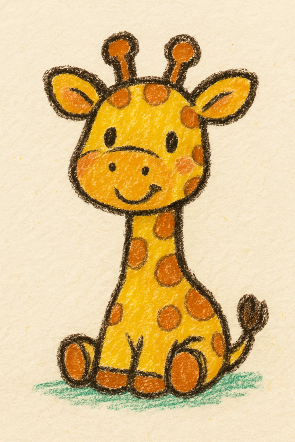 Adorable Baby Giraffe with Spots