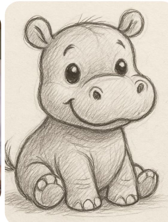 Adorable Baby Hippo with a Big Smile