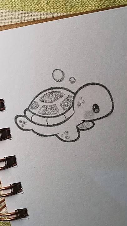 Adorable Baby Turtle Swimming